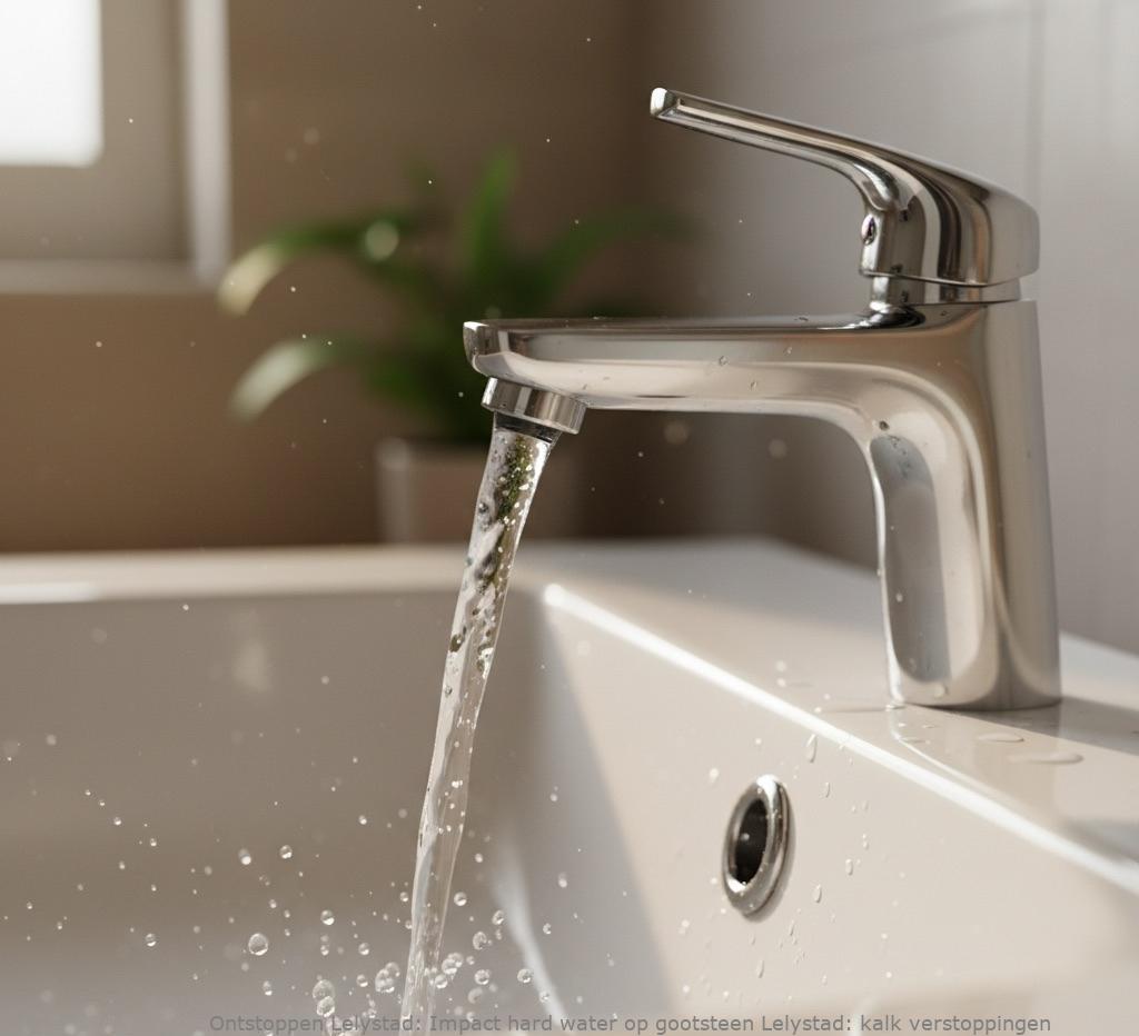 Impact hard water op gootsteen Lelystad: kalk verstoppingen